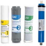 Resim Watermanya Açık Kasa Su Arıtma Cihazı Dörtlü Filtre Seti Üçlü Ön Filtre + Vontron Ters Ozmos Membran 