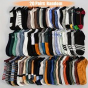 Resim 20 Çift Erkek Yumuşak ve Rahat Ter Emici Kısa Çorap - Spor Klasik Stil, Polyester Karışımı, Makinede Yıkanabilir, Örgü Kumaş, Nefes Alabilir Tasarım, Bahar ve Yaz, Klasik Giyim | Nefes Alabilir Çoraplar | Esnek Kumaş, Ter Direnci 