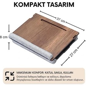 Resim Renklimestore - LS051 Minderli Eğim Ayarlanabilir Mousepadli Laptop Sehpası 