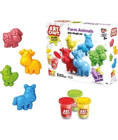 Resim Die Grup 03993 Art Craft Çiftlik Hayvanları Hamur Set 168 gr -Fentoys 