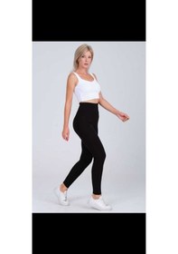 Resim Şardonlu, Dalgıç Yüksek Bel Tayt SiYAH 