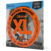 Resim D'addario ESXL110 Double Ball Nickel Wound Elektro Gitar Teli (10-46) 