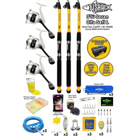 Resim Fishack Tam Takım Sazan Olta Seti - 3'lü Set - L - 3.30MT/50-100GR 