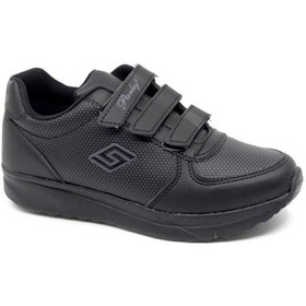 Resim Parley 918 Kadın Kalın Taban Cırtlı Günlük Kullanım Spor Ayakkabı Siyah 