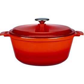 Resim Lava Döküm Yuvarlak Tencere 26 CM 