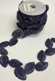 Resim Hayalperest boncuk Yaprak Desen Ütüyle Yapışan Şerit Taş Aplik 