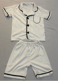 Resim minilovebaby Bebek Nokta Desenli Şort Pijama Takımı 