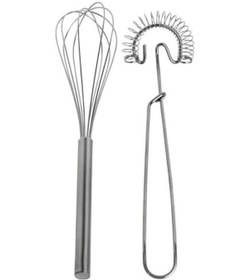 Resim Bakglad Spatula Ve Idealisk Ikili Çelik Çırpıcı-köpürtücü Seti Çelik 