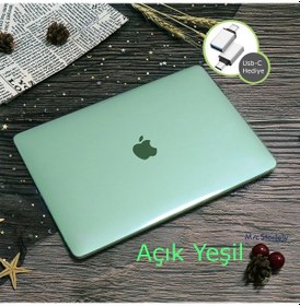 Resim Apple Uyumlu MacBook Pro 13inç Kılıf M1-m2, Kristal Type-c'li Model A2338 A2289 A2251 A1706-08 A1989 A2159 İle Açık Yeşil 