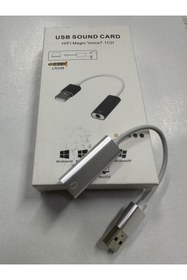 Resim Leonpro Tek girişli usb ses kartı kulaklık mifrofon tek girişli usb ses kartı 