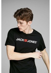 Resim Jack Jones Erkek Tişört Jjecorp Logo Tee 12137126 Siyah 