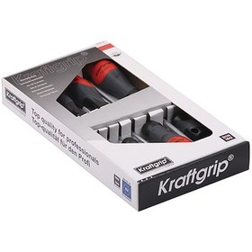 Resim Kraftgrip 43900 Düz Yıldız Tornavida Takımı 7 Parça 
