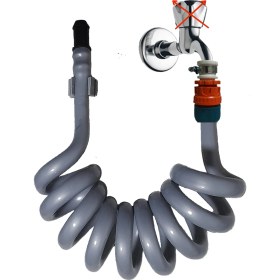 Resim Plasyay Spiral Wc Taharet Hortumu Rekorlu ve Duvara Sabitlemeli 2 Metre Gri 