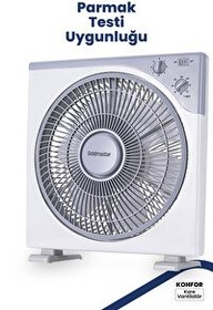 Resim GoldMaster Konfor 12 inch Bakır Motor Hız Ve Zaman Ayarlı Kare Vantilatör 