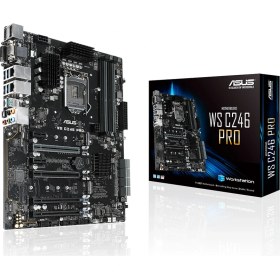 Resim Asus Ws C246 Pro Intel C246 Lga1151 DDR4 2666 Dp Hdmı Dvı Vga M2 Usb3.1 2 Adet Lan Atx(Ws C246 Pro) Anakart 