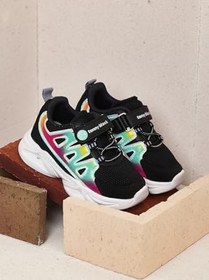 Resim Tonny Black Çocuk Unisex Lacivert Kamuflaj Rahat Kalıp Işıklı Cırtlı Ayakkabı, TBKMN5026 