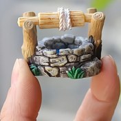Resim Mini Peri Diyarı Kuyusu Heykeli - El Yapımı Reçine Mikro Peyzaj Dekoru - Büyüleyici Bahçe, Saksı ve Çim Süslemesi İçin Uygun DIY Aksesuar 