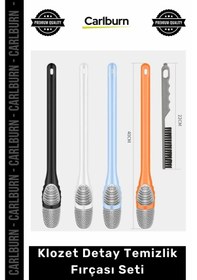 Resim Özel Üretim Silikon Tırtıklı Hijyenik Banyo Ergonomik Pratik Klozet Detay Temizlik Fırçası Seti 