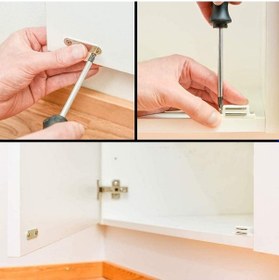 Resim Mıknatıslı Kahverengi Plastik Mobilya Dolap Kapak Sineklik Çıt Çıt Kilit - 20 Adet 
