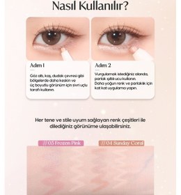 Resim Çift Taraflı Kapatıcı Ve Işıltılı Kalem Far Perıpera Sugar Twinkle Duo Eye Stick 05 Frozen Pink 05 
