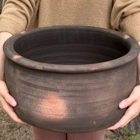 Resim AdenArt Doğal Toprak Kuzuluk Güveç Tencere 35-40 Kişilik 20 Litre 40X20 cm (Kapaksız) 