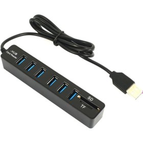 Resim 4691 Usb Hub 6 Port Microsd Tf Sd Kart Okuyucu Çoklayıcı 