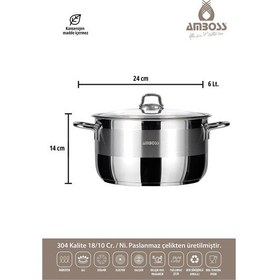 Resim Saphire Paslanmaz Çelik 24 Cm Çelik Kapaklı Derin Tencere 