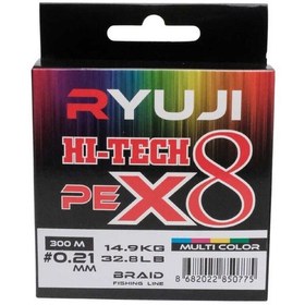 Resim Ryuji Hi-tech X8 300m Multi Color İp Misina - 0,15 Mm 