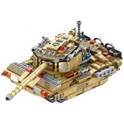 Resim Xhltd Modern Askeri 8in1 Tekerlekli Tank Yapı Taşı Fighter Zırhlı Araba Füze Madeni Imha Araç Tuğla Oyuncak Bloklar Haki 