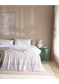 Resim Madame Coco Holly Çift Kişilik %100 Pamuk Nevresim Takımı - Beyaz/turkuaz 8684427205181 Çok Renkli 