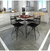 Resim Knsz masa sandalye takımı hem75mazlum cvzsyh 080*080 klç 4 sandalye syhsyh kolçaklı 
