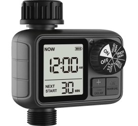 Resim Konk Tools Akıllı Bahçe Sulama Dijital Su Zamanlayıcısı - LCD Ekranlı, Ipx5 Su Geçirmez, Hassas Ayarlı 