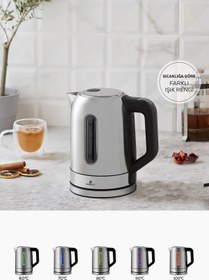 Resim Karaca Sıcaklık Ayarlı Ve Led Işıklı Inox Su Isıtıcısı Kettle 2200w 