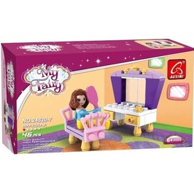 Resim Fashion Girls Makyaj Masası Yapı Oyuncak Seti 46 Parça 