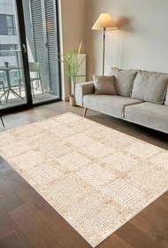 Resim Rovigo Yıkanabilir, Baskılı, Kaymaz Taban Salon, Mutfak, Yatak Odası Halı ve Yolluk RVGHM037, Bej, 80 x 150 