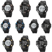 Resim Prestigegoods Skmeı 2003 Çok İşlevli Arka Işık Spor Saati Erkek 50m Su Geçirmez Paslanmaz Çelik Altın Beyaz Makine Kahverengi 52mm Kadran Kahverengi 