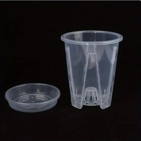 Resim Plastik Kök Kontrolü İle Şeffaf Saksı Tepsi Nefes Dikim Pot Stomata Güzel Phalaenopsis Orkide Tencere Yellow 