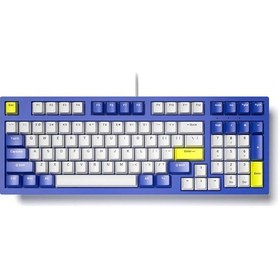 Resim Geeksen Mekanik Klavye 97 Tuşlu Oyun Klavyesi Yüksek Kaliteli Mavi Anahtarlar Dayanıklı Ve Mavi 
