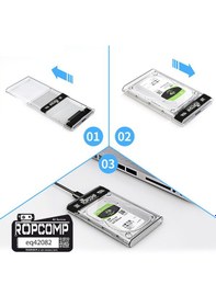 Resim Ropcomp 2.5" Sata Hdd Kutusu Telefon Yedekleme Type C Otg Usb 