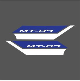 Resim Yamaha Mt-07 Depo Sticker Etiket Modeli 2019-2023 Uyumlu Lacivert - Beyaz 