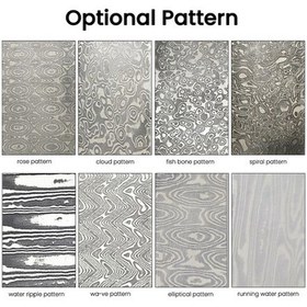 Resim Pazly El Yapımı Bıçaklar İçin Yüksek Kaliteli Damascus Çelik Levha - Çoklu Desen 