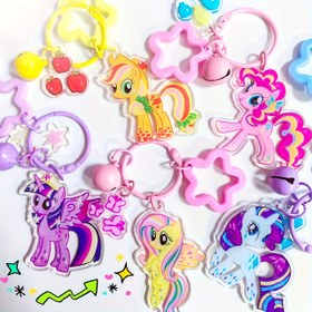 Resim My Little Pony 6'lı Set Yumuşak Anahtarlık - Çift Taraflı Akrilik Karikatür Cazibesi, Çantalar ve Sırt Çantaları için Uygun - Yeni Yıl Doğum Günü Hediyesi İdeal Çok Amaçlı Okula Dönüş Mevsimi Mezuniyet Öğretmenler Günü Okul Üniforması Aksesuarları 
