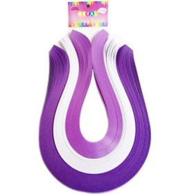 Resim Hayal Quilling Kağıdı - Mor. Beyaz ve Lila 300'Lü 