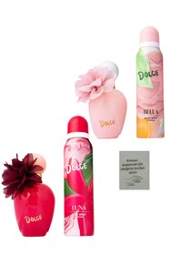 Resim Dolce Luna Edt 100 Ml, Deodorant 150 ml + Bella Edt 100 Ml, Deodorant 150 ml+ koku kartı hediye 
