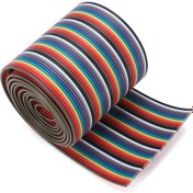 Resim 40 Pin Rainbow Ribbon Idc Kablo 1 Metre 10 Renk Dupont Kablo Flat 