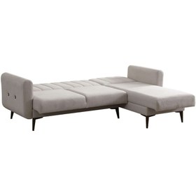 Resim Minar Bona 2+Dinlenme Köşe Takımı Bej Valebo-03 Ceviz Ayak 