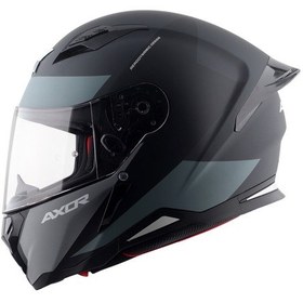 Resim Axor Hunter Turbo Black Grey Dull Ece 22.06 Kapalı Kask Mat Titanyum - Siyah 