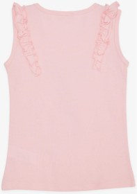 Resim Breeze Kız Çocuk Tişört Omuzu Fırfırlı Dondurma Baskılı 4-8 Yaş, Pembe-Pembe 