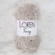 Resim Loren Furry Açık Bej El Örgü İpi - RF050 