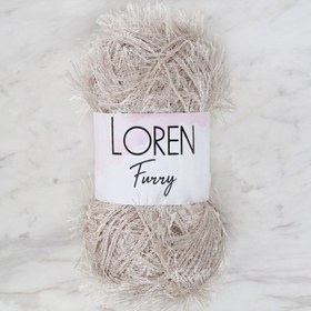 Resim Loren Furry Açık Bej El Örgü İpi - RF050 